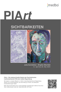 Plakat PIArt "Sichtbarkeiten" April/Mai 2024 (medbo | Jutta Sonnleitner, Brigitte Elberfeld)